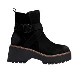 Blondo Giovanni Lug Boots Women Size 9M Waterproof‎ Buckle & Zip Nubuck